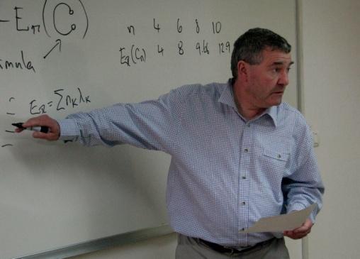 Prof. Patrick William Fowler, PhD from the Department of Chemistry, University of Sheffield, UK, giving lectures to the postgraduate students of UP FAMNIT.